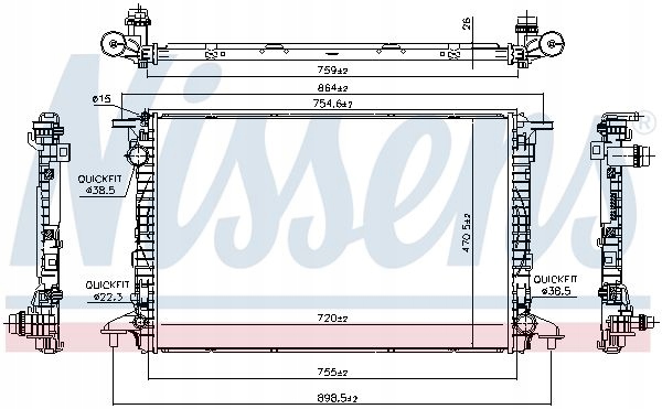 RADIATEUR EAUX 606462 NISSENS photo 6 - milautoparts-fr.ukrlive.com