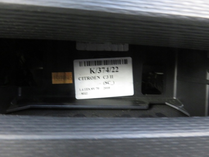 PLANCHE COURROIES COUSSINS CITROEN C3 II ORIGINAL