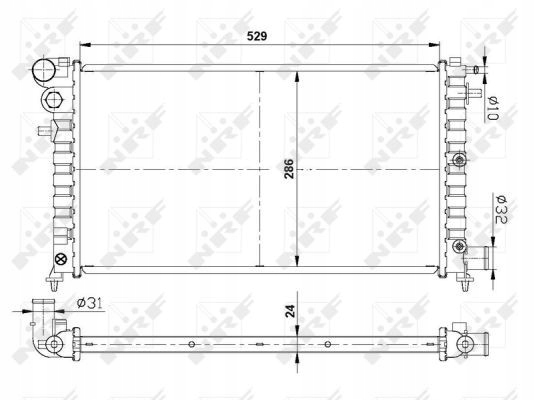 RADUADOR LÍQUIDO / POR PIEZAS PIEZAS DE REPUESTO NRF 509502 