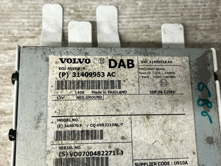 SYNTONISEUR RADIO VOLVO V40 XC40 V60 S60 31409953AC