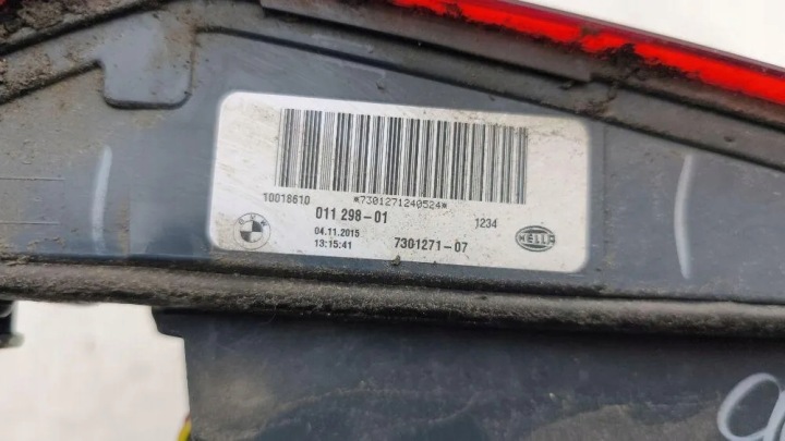 PHARE ARRIÈRE COUVERCLES DE COFFRE BMW X5 (F15, F85) 7301271 3.0L DIESEL 230KW 2016
