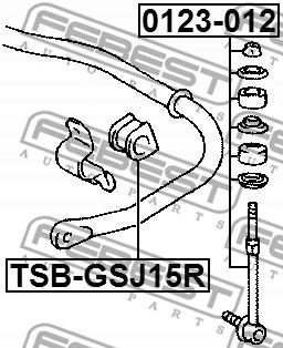 CONNECTOR STABILIZER REAR 0123-012 FEBEST LEXUS photo 3 - milautoparts-fr.ukrlive.com