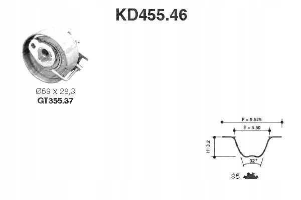 JUEGO CORREA DISTRIBUCIÓN SNR KD455.46 