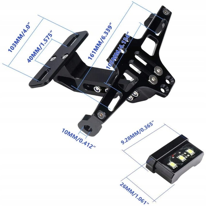 SOPORTE SOPORTE AL TABLICE REJESTRACYJAL MOTOCICLETA 