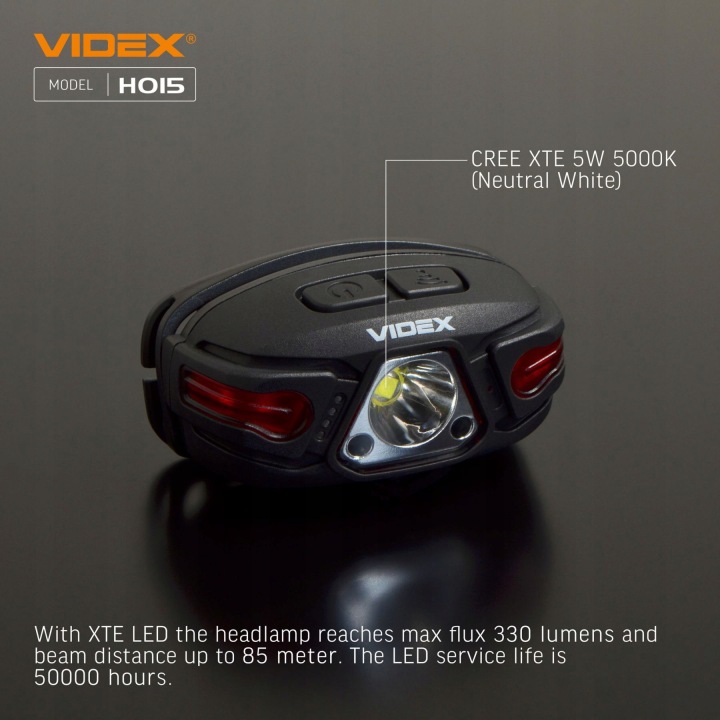 LAMPE DE POCHE AVANT LED AKUMULATOROWA CAPTEUR DOTYK 5W 5000K VIDLAT0005 VIDEX