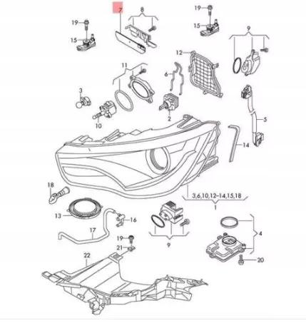AUDI A1 8X MODULE RÉSEAUX ÉLECTRIQUES DROITS FEUX VERS CONDUITE DIURNE 8X0907472A OEM