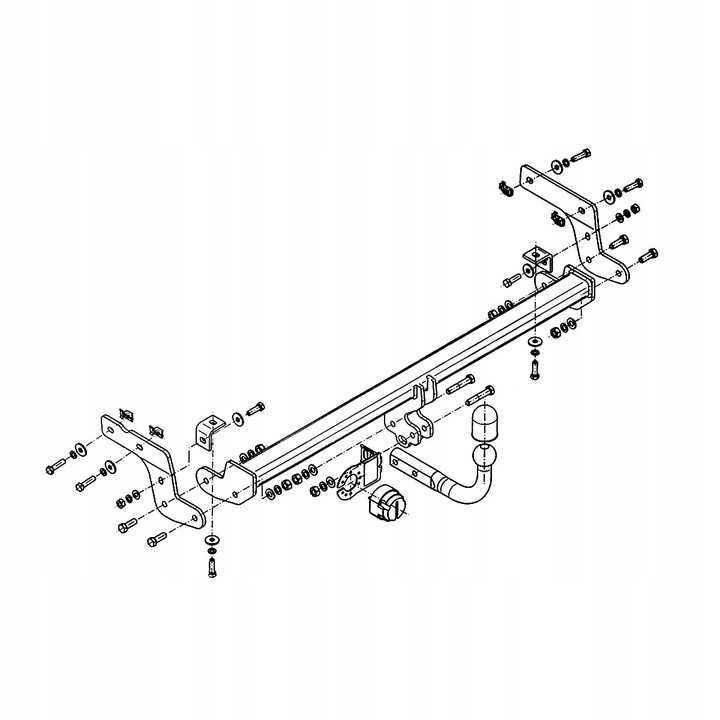 BARRA DE REMOLQUE GANCHO DE REMOLQUE NUEVO PARA PEUGEOT 301 BERLINA 4D DE 12 