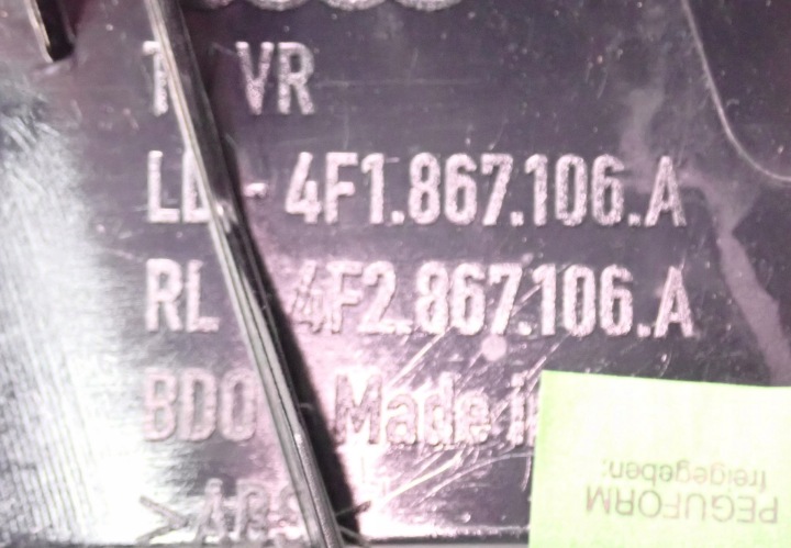 COLLECTEUR PORTES DROIT AVANT AUDI A6 C6 4F