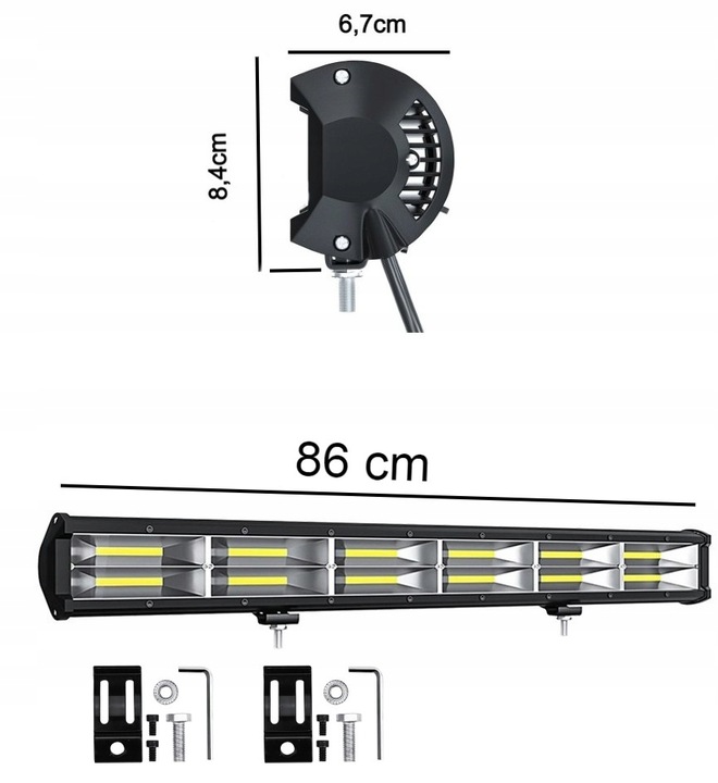PANEL LED COB LAMP HALOGEN LAMP 720W 66CM OFF ROAD 