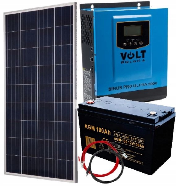 JUEGO SOLARNY FOTOWOLTAICZNY 2000W PANEL SOLAR BALASTO 230V UPS 