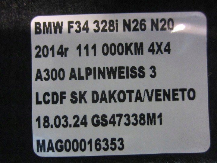 BMW 3 F34 PROTECCIÓN WNEKI DE MALETERO DERECHA SIN VENETOBEIGE 51477325520 7325520 