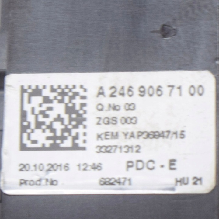 MERCEDES-BENZ CLA C117 X117 W117 2016 CHÂSSIS MODULE FUSIBLES