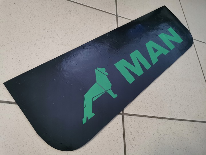 MUDGUARD FARTUCH GLADKI NADRUK MAN TIR BLACK - GREEN 60X18CM 