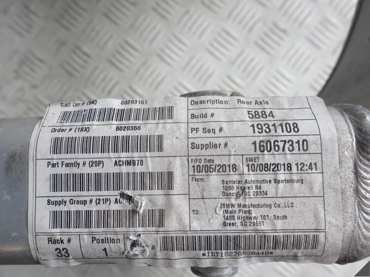 BMW X6 G06 X5 G05 X-DRIVE CHÂSSIS CHÂSSIS BERCEAU ARRIÈRE