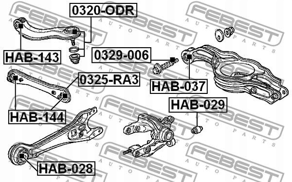 8/5000 PERNA PALANCA 0320-ODR FEBEST HONDA 