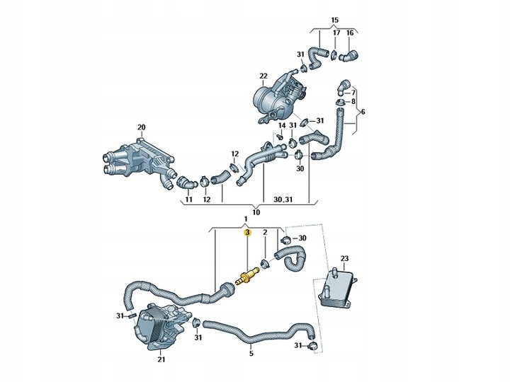 TEMPERATURE CONTROLLER CONTROLLER FLUID CHLODNICZEGO DSG AUDI OE 