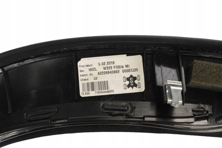 CAPUCHONS BOUCHONS BANQUETTES ARRIÈRE ARRIÈRE LED A2226940982 MERCEDES W222 LONG V222 X222