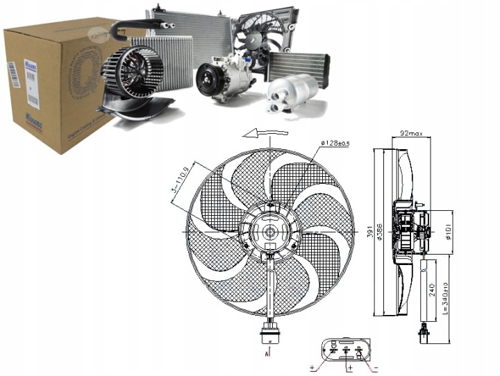 VENTILATEUR CHLOD. SKODA FABIA 01- 85690/NIS
