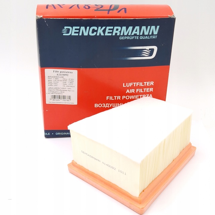 FILTRO AIRE RENAULT MEGANE 1.4 A140092/DEC DENCKERMANN 