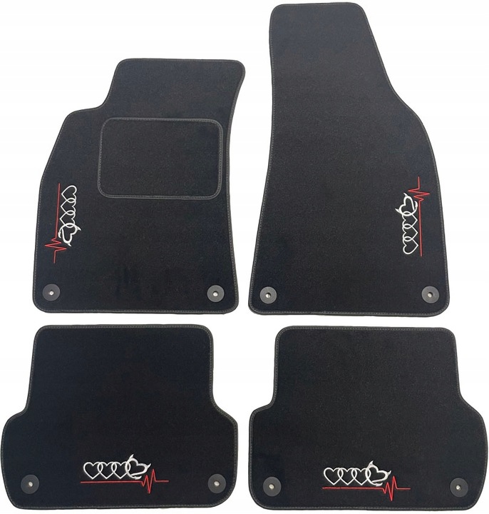 AUDI A2 A4 A3 A6 A8 A1 Q5 Q7 Q3 ALFOMBRILLAS DE FELPA RETENCIONES 8MM 