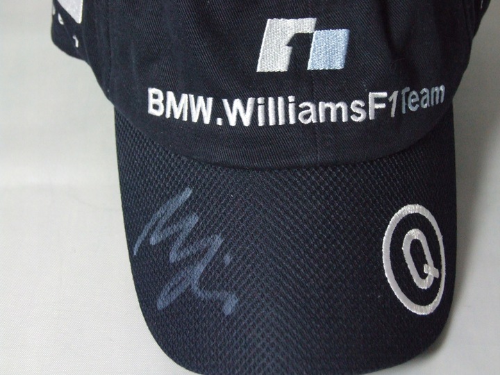 CZAPKA BMW WILLIAMS F1 NICK HEIDFELD AUTOGRAF ORIGINAL 