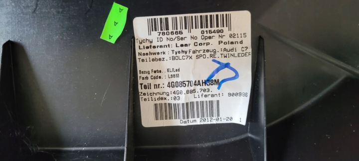 A7 4G COLLECTEUR BANQUETTES ARRIÈRE ARRIÈRE GAUCHE DROIT CUIR 2 CV A6 C7 4G