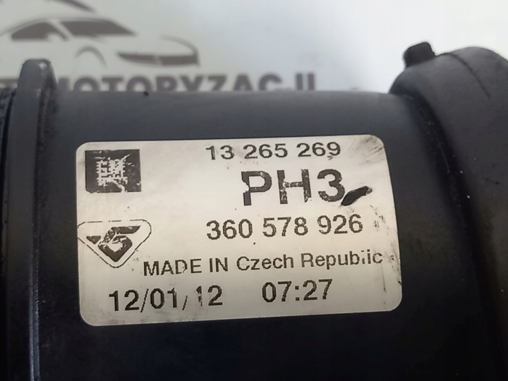 OPEL ZAFIRA C TOURER 12R TUYAU TUYAU FIL ÉCHANGEUR D'AIR DE SURALIMENTATION 13265269