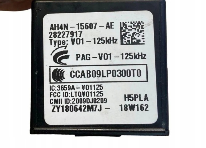 MODULE IMMOBILISATEUR JAGUAR XF (X250) AH4N15607AE 2.0L DIESEL 152KW 2016