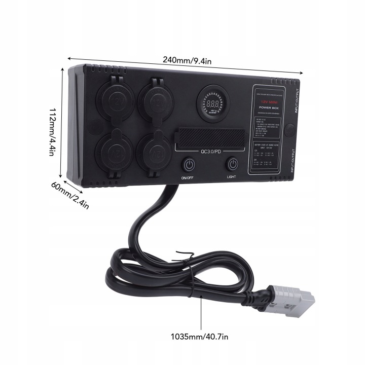MINI ALIMENTATION 12V PORTABLE KONCENTRATOR DIRECTEUR VERS BIELLES Y4