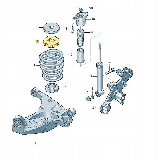 SOPORTES MUELLE PARTE TRASERA GOMA AUDI A4 A6 8E0512149P 