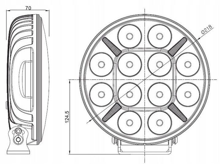 FARO DE DIODO LUMINOSOS SKYDIODO LUMINOSO LED JUPITER 9X COMPLETO DIODO LUMINOSO LED 