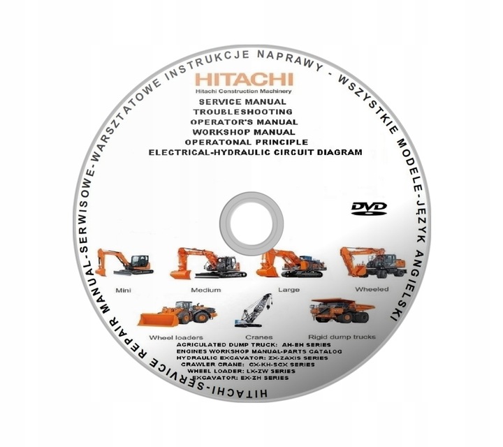 HITACHI-INSTRUKCJE NAPRAW-KATALOG CZĘŚCI-SCHEMATY