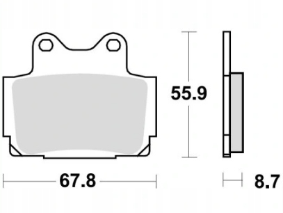 TRW PLAQUETTES FREIN ARRIÈRE MOTO (SINTER STREET) YAMAHA TZR 250 (89-92)