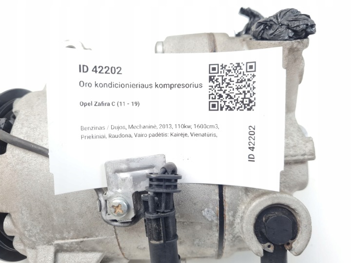 2013 OPEL ZAFIRA C COMPRESSEUR DE CLIMATISATION 6573022