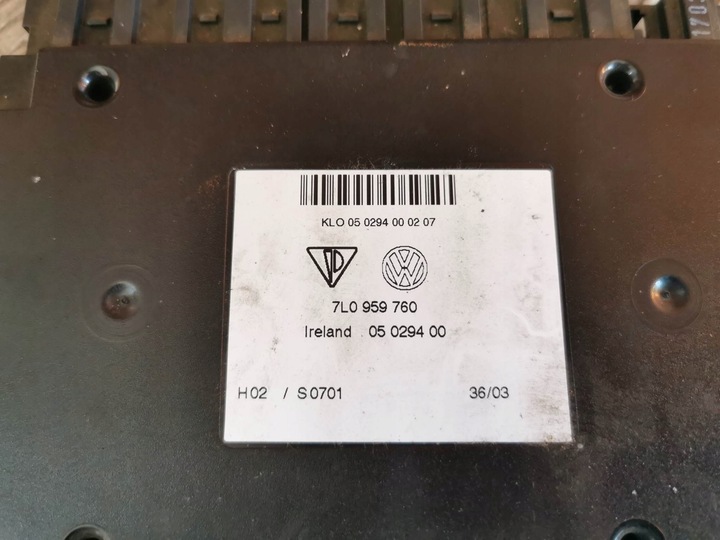 7L0959760 UNIDAD DE CONTROL MÓDULO ASIENTOS VW OE 7L0959760 