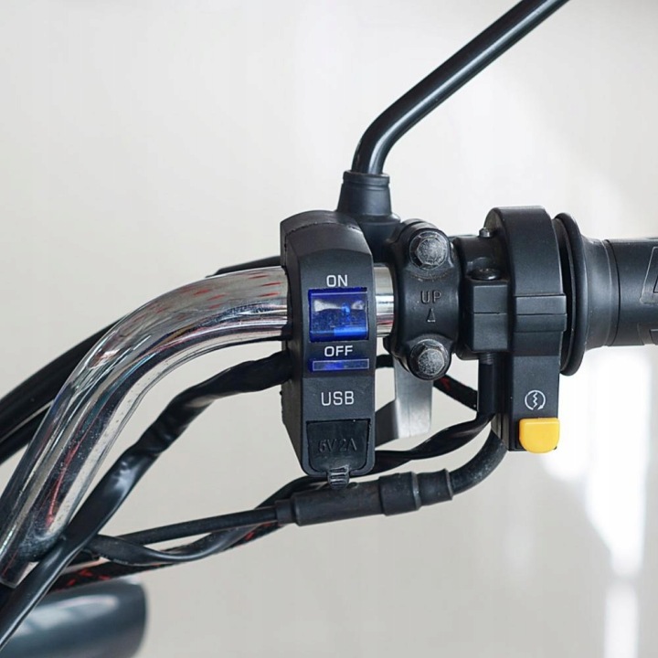 COMMUTATEUR COMMUTATEUR INTERRUPTEUR SUR DIRECTION MOTOCYCLETTE CHARGEUR LED USB 2A
