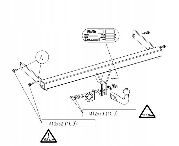 TOW BAR TOW BAR BOSAL+MODUL13 VW PASSAT B6 4D+KOMBI photo 5 - milautoparts-fr.ukrlive.com