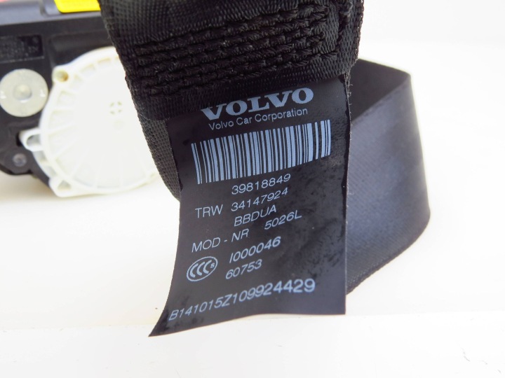 CEINTURE DE SÉCURITÉ GAUCHE ARRIÈRE ARRIÈRE 39818849 VOLVO S60 II 10-18