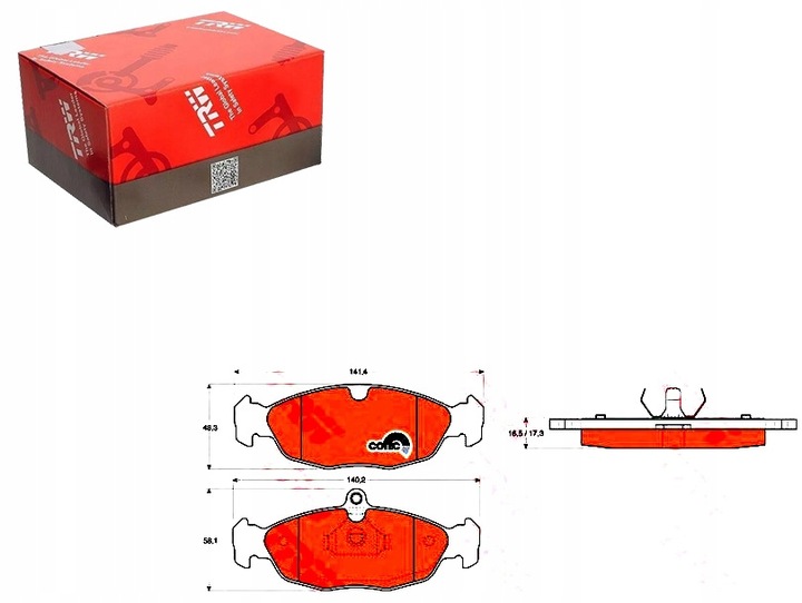 TRW GDB1040 PADS HAMULC. OPEL ASTRA F, CORSA B 