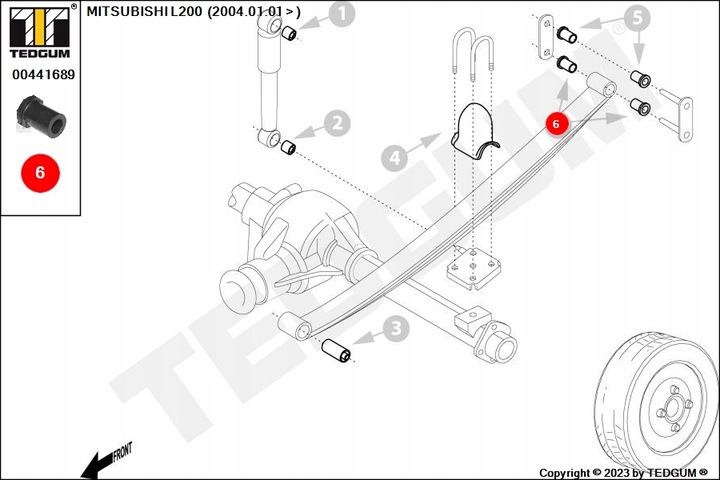 TEDGUM 00441689 BUSHING SPRINGS MITSUBISHI 