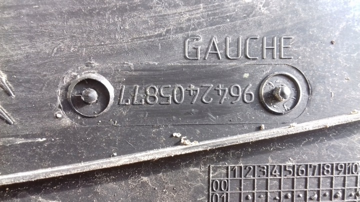 DOUBLURE DE PASSAGE DE ROUE GAUCHE DROIT 9642405877 9642405777 PEUGEOT PARTENAIRE I LIFT BERLINGO
