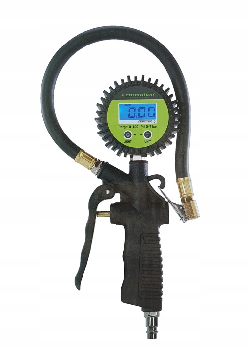 PISTOLET VERS POUR POMPE PNEUS AVEC CYFROWYM CISNIENIOMIERZEM ENSEMBLE MAXIMAL 7 BAR