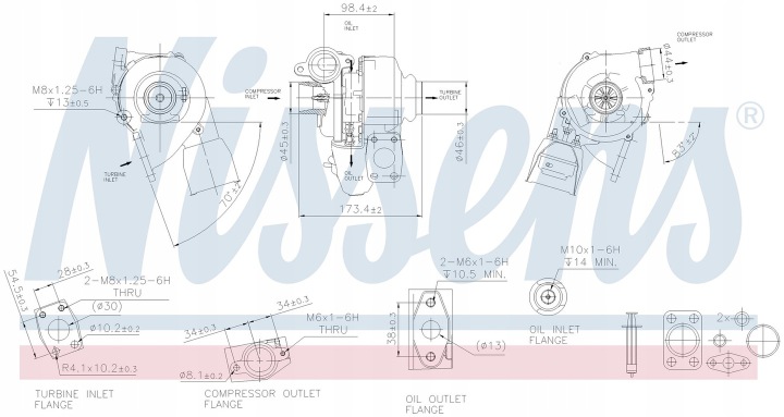 NISSENS TURBOCOMPRESSEUR VOLVO C30 S40 II S80 II V50 V70 III CITROEN