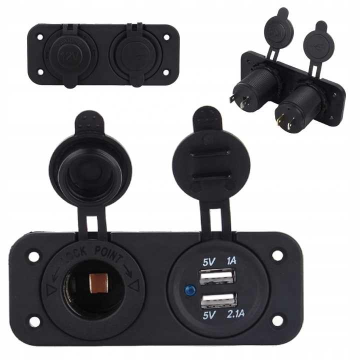 Dual USB Car Charger Socket 12V 2.1A