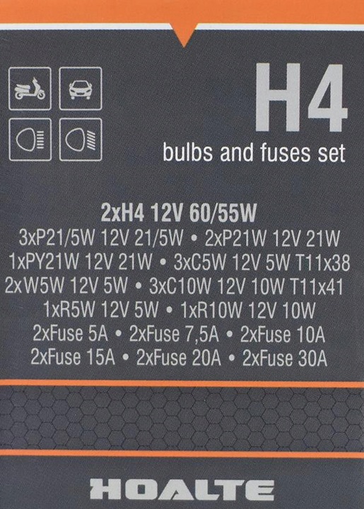 JUEGO ZAPASOWYCH ZAROWEK FUSIBLES FORRO 2 PIEZAS H4 TOYOTA RAV4 II 2000-2005 