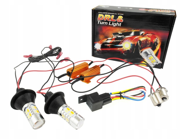 2 IN 1 LIGHT LED DAYTIME BLINKERS DRL PY21W 