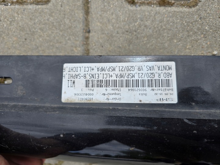 MOULURE SEUIL DROITE BMW 3 G20 G21 KIT 8069382