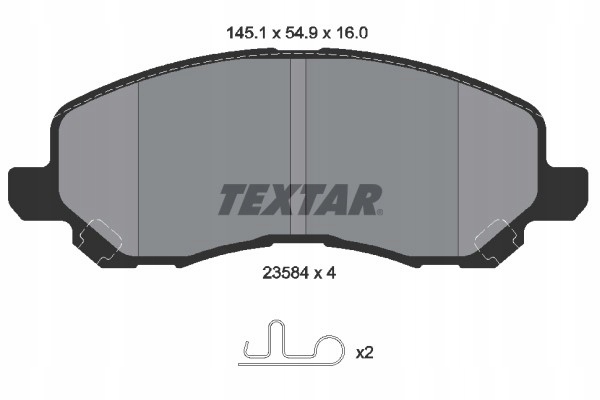 ZAPATAS DE FRENADO MITSUBISHI PARTE DELANTERA GALANT 00-/LANCER 08-/ASX 10-/4008 12- 23 