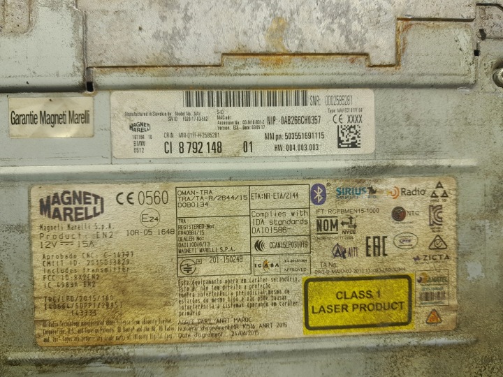 BMW SÉRIE 3 RADIO NAVIGATION 8792148