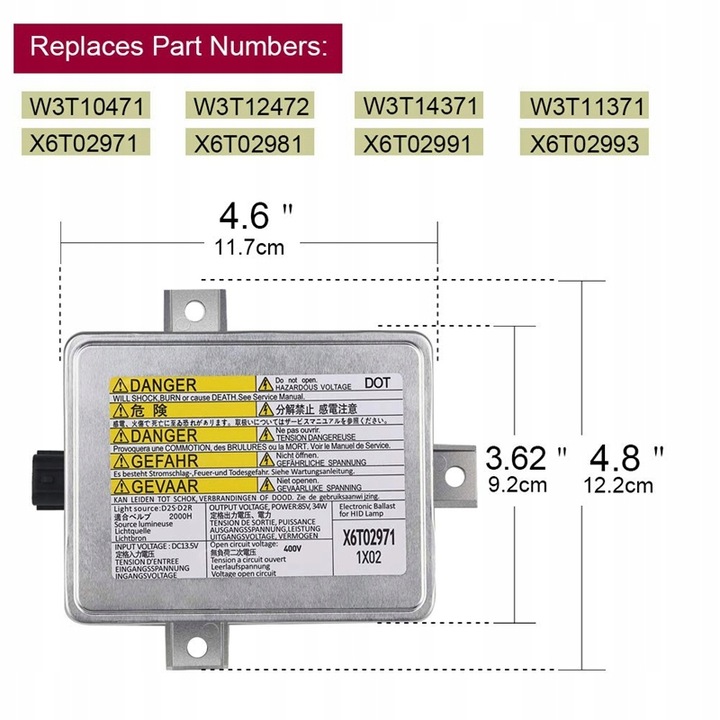 W3T10471 X6T02991 33119-S0K-A10 FARO XENONES 